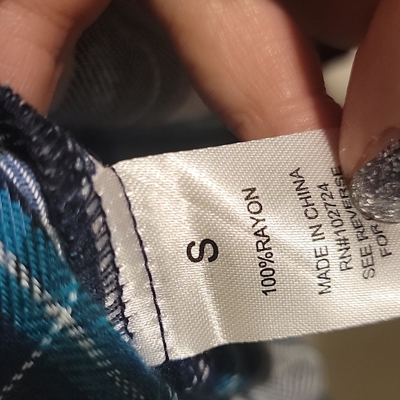 Hester & Orchard shirt white and blue Plaid S - Picture 7 of 7